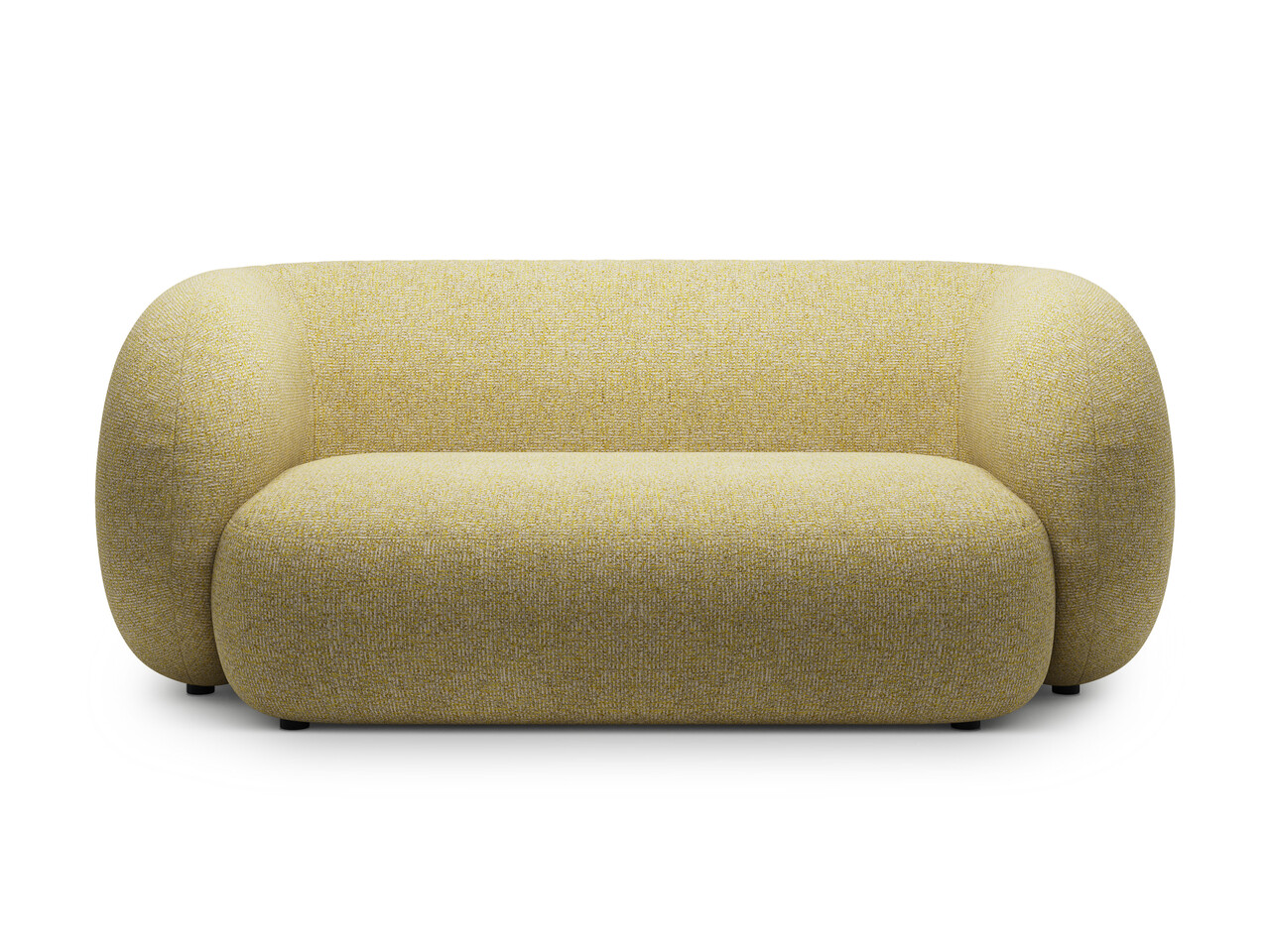 Canapea modulara 2 locuri, Kate, Micadoni Home, 183x99x76 cm, tesatura structurata, galben melanj - imagine 5